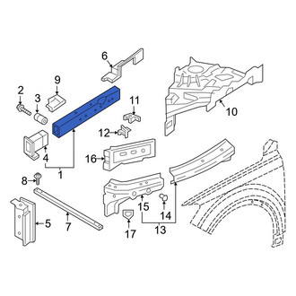 Audi OE - Front Right Frame Side Member Assembly