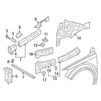 Audi OE - Fender - Structural Components & Rails