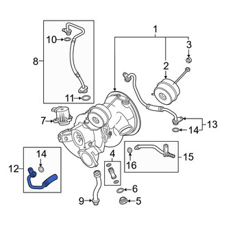 Audi OE - Turbocharger Coolant Line