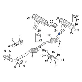 Audi OE - Rear Exhaust Muffler Clamp
