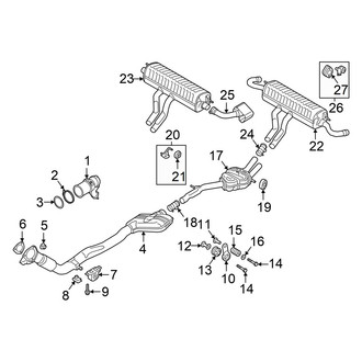 Audi OE - Exhaust System - Exhaust Components (Premium / Premium Plus / Prestige)