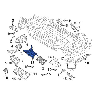 Audi OE - Center Front Floor Pan Heat Shield