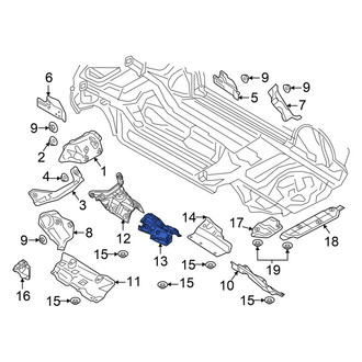 Audi OE - Center Rear Floor Pan Heat Shield