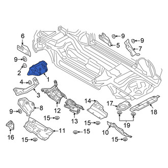Audi OE - Center Rear Floor Pan Heat Shield