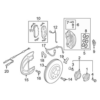 Audi OE - Front Suspension - Brake Components (375 x 36 mm), (Premium / Premium Plus / Prestige)