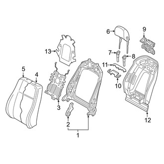 Audi OE - Seats & Tracks - Front Seat Components (Seat Back Components, Standard Seats), (Premium / Premium Plus / Prestige)