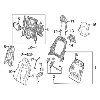 Audi OE - Seats & Tracks - Front Seat Components (Seat, Seat Back Components)