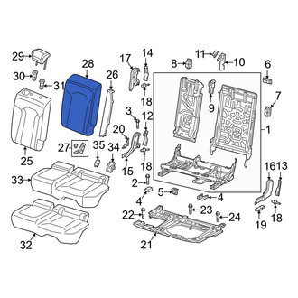 Audi OE - Rear Left Seat Back Cushion Cover
