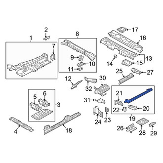 Audi OE - Right Floor Side Rail