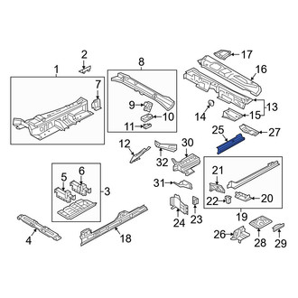 Audi OE - Right Inner Rocker Panel Reinforcement
