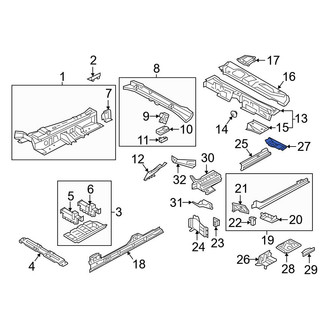 Audi OE - Rear Left Rocker Panel Reinforcement