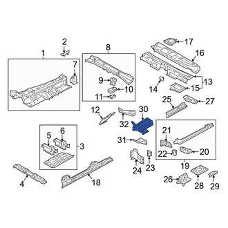 Audi OE - Front Left Floor Pan Reinforcement