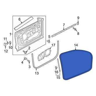 Audi OE - Front Left Inner Door Seal
