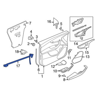 Audi OE - Front Left Door Window Belt Weatherstrip