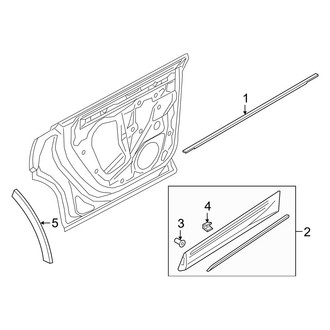 Audi OE - Rear Door - Exterior Trim (Premium / Premium Plus / Prestige)