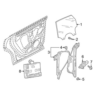 Audi OE - Rear Door - Glass & Hardware