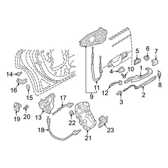 Audi OE - Rear Door - Lock & Hardware (Handles and Locks)