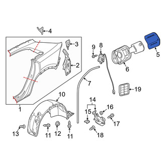 Audi OE - Rear Fuel Filler Door