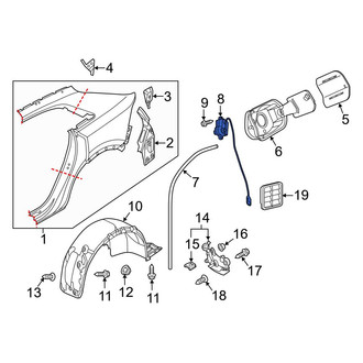 Audi OE - Rear Fuel Filler Door Lock Actuator
