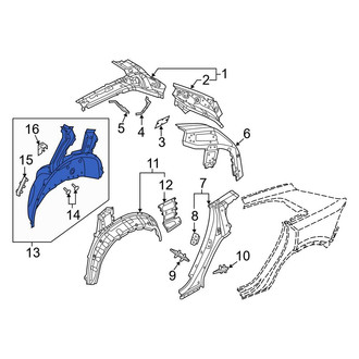Audi OE - Rear Left Inner Wheel Housing Side Panel