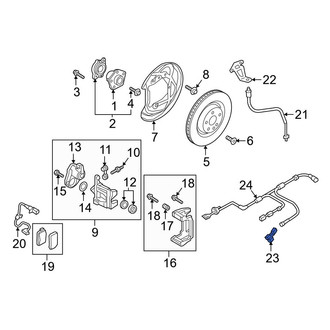 Audi OE - Rear ABS Wheel Speed Sensor