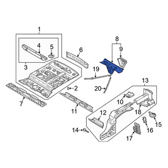 Audi OE - Rear Center Floor Pan Crossmember