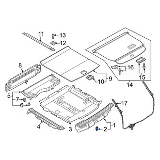 Audi OE - Liftgate Trim Scuff Plate Clip