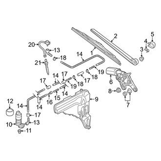 Audi OE - Lift Gate - Rear Wiper Components