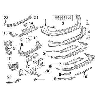 Audi OE - Rear Bumper - Bumper & Components (Bumper Code: 2K1,VB0), (Premium / Premium Plus / Prestige)