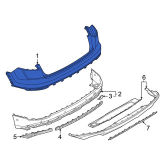 Audi OE - Rear Upper Bumper Cover