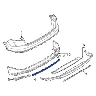 Audi OE - Rear Upper Center Bumper Trim