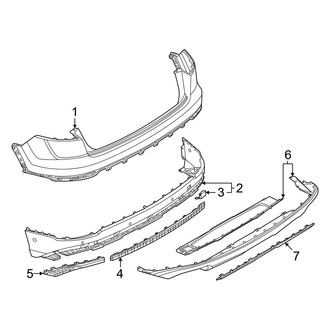 Audi OE - Rear Bumper - Bumper & Components (Bumper Code: 2K3, 2K7, Bumper Covers and Components)