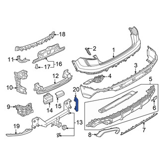 Audi OE - Rear Center Reflector Panel