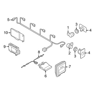 Audi OE - Rear Bumper - Electrical Components