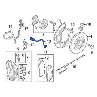 Audi OE - Front Disc Brake Pad Wear Sensor