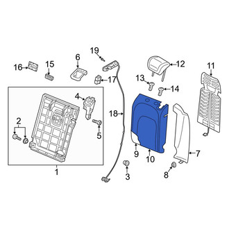 Audi OE - Rear Left Seat Back Cushion Cover