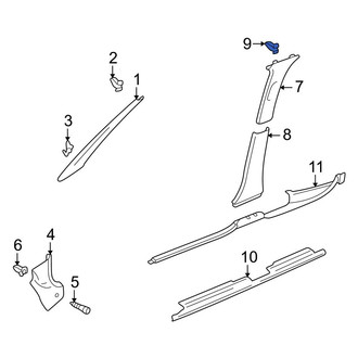 Audi OE - Left Trunk Trim Panel Clip