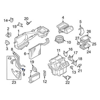Audi OE - HVAC Heater Hose Outlet Tube Seal Kit