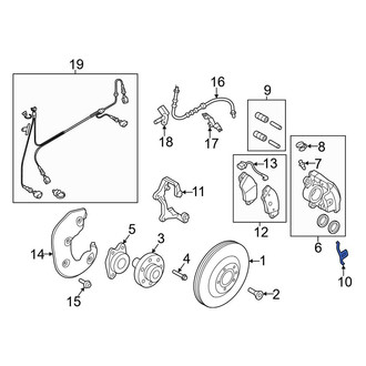 Audi OE - Rear Disc Brake Anti-Rattle Clip