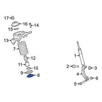 Audi OE - Front Coil Spring Retainer