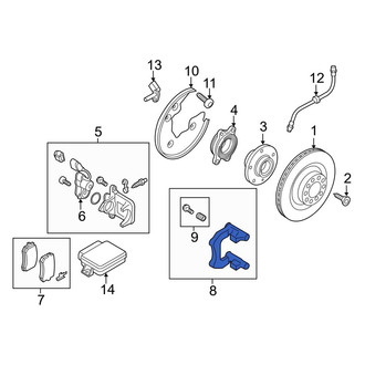 Audi OE - Rear Right Disc Brake Caliper Bracket