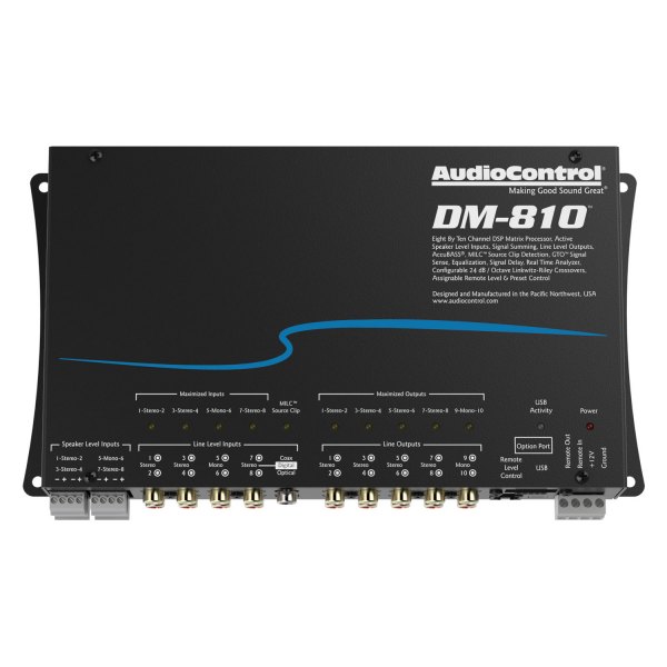 Audio Control® - DM-810 Premium Matrix DSP Processor