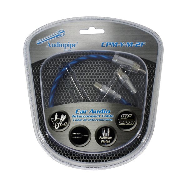 Audiopipe® - 1 x Male to 2 x Female RCA Cable Y-Adapters with Ultra-Flexible PVC Blended Jacket & Platinum Plated Connectors
