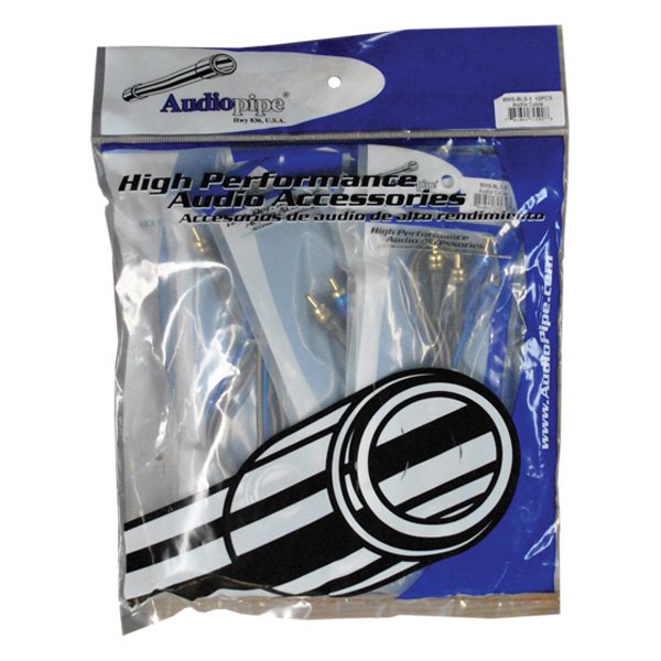 Audiopipe® - 10' 2-Channel Audio RCA Cables with Heavy Duty Flexible PVC Jacket & Gold Plated Connectors