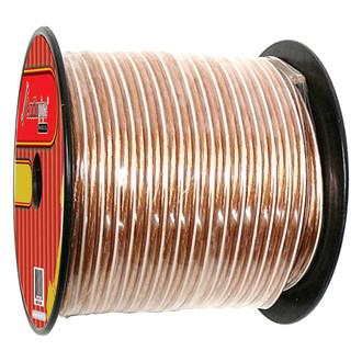 Audiopipe® - 10 AWG 1-Way 300' Clear Stranded GPT Speaker Wire