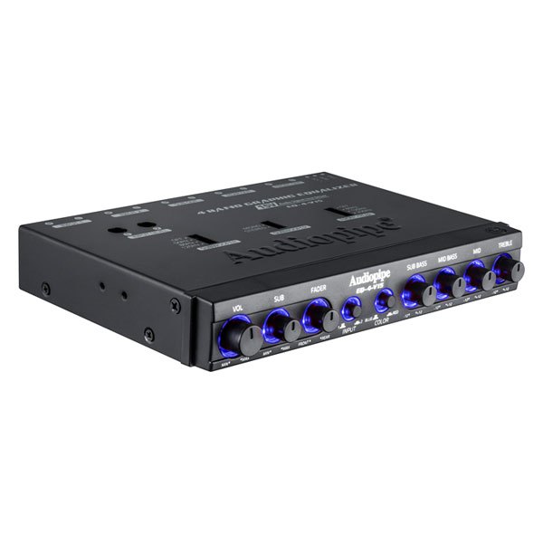 Audiopipe® - 4-Band Graphic Audio Equalizer with Subwoofer Control
