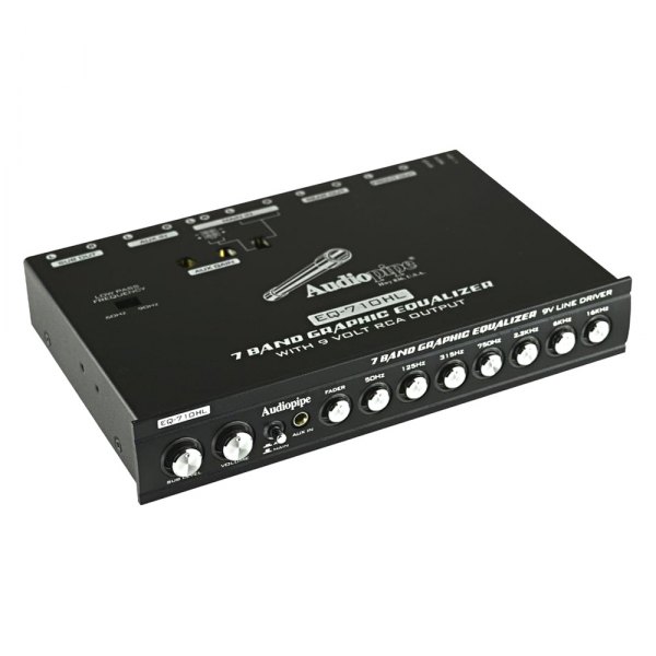 Audiopipe® - 7-Band Graphic Audio Equalizer with Hi/Lo Converter