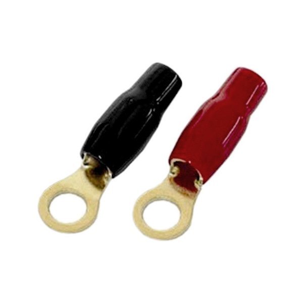 Audiopipe® - 1/0 Gauge Red and Black Ring Terminals