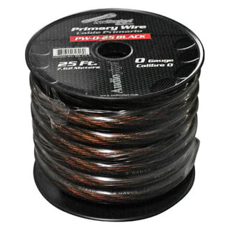 Audiopipe® PS025BK - Flexible Series 1/0 AWG Single 25' Black Stranded GPT Primary Wire