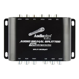 Audiopipe® - 6-Channel Signal Line Driver with Remote Bass Knob